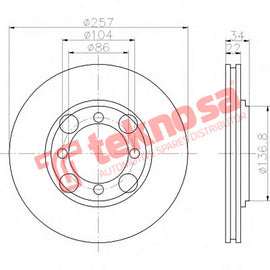 Brake Components Brake Disc TBD7817-D OPTIMA