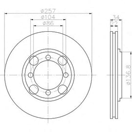 HYUNDAI Elantra - Front Brake Disc | OPTIMA | TBD7817-D - SKU TBD7817-D - SpareMe South Africa