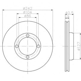HYUNDAI Accent - Front Brake Disc | OPTIMA | TBD7818-D - SKU TBD7818-D - SpareMe South Africa