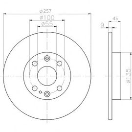 OPTIMA Front Brake Disc for MAZDA 323 - SKU TBD7819-D - SpareMe South Africa