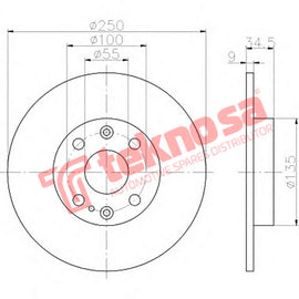 Brake Components Brake Disc TBD7820-D OPTIMA