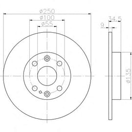 MAZDA 323 - Rear Brake Disc | OPTIMA | TBD7820-D - SKU TBD7820-D - SpareMe South Africa