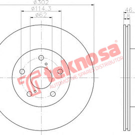 Brake Components Brake Disc TBD7822-D OPTIMA