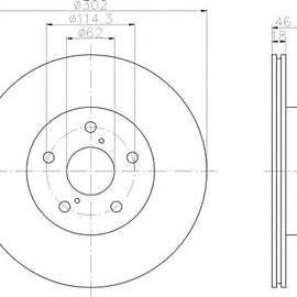 TOYOTA RAV 4 - Front Brake Disc | OPTIMA | TBD7822-D - SKU TBD7822-D - SpareMe South Africa