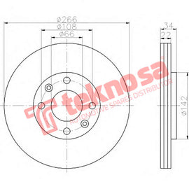 Brake Components Brake Disc TBD7833-D OPTIMA