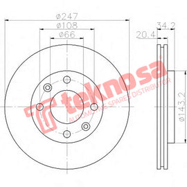 Brake Components Brake Disc TBD7849-D OPTIMA