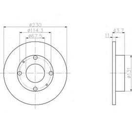 HYUNDAI Atos - Front Brake Disc | OPTIMA | TBD7852-D - SKU TBD7852-D - SpareMe South Africa