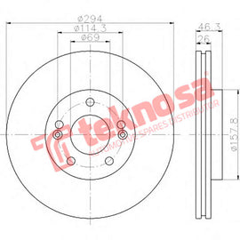 Brake Components Brake Disc TBD7853A-D OPTIMA