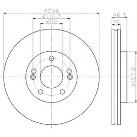 HYUNDAI Santa Fe - Front Brake Disc | OPTIMA | TBD7853A-D - SKU TBD7853A-D - SpareMe South Africa