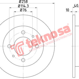 Brake Components Brake Disc TBD7854-D OPTIMA