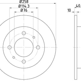 HYUNDAI Elantra - Rear Brake Disc | OPTIMA | TBD7854-D - SKU TBD7854-D - SpareMe South Africa
