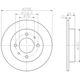 HYUNDAI Elantra - Rear Brake Disc | OPTIMA | TBD7863-D - SKU TBD7863-D - SpareMe South Africa