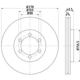 SSANGYONG Korando - Front Brake Disc | OPTIMA | TBD7864-D - SKU TBD7864-D - SpareMe South Africa