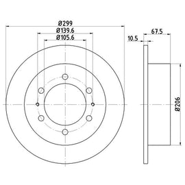 SSANGYONG Korando - Rear Brake Disc | OPTIMA | TBD7869-D - SKU TBD7869-D - SpareMe South Africa