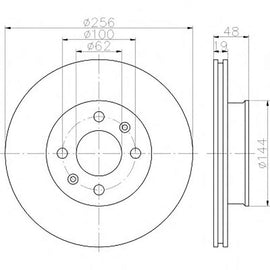 HYUNDAI Getz - Front Brake Disc | OPTIMA | TBD7871-D - SKU TBD7871-D - SpareMe South Africa