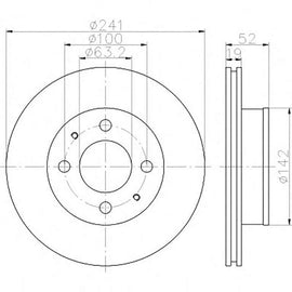 HYUNDAI Accent - Front Brake Disc | OPTIMA | TBD7879-D - SKU TBD7879-D - SpareMe South Africa