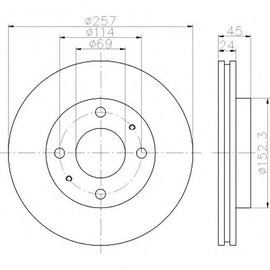 HYUNDAI Elantra - Front Brake Disc | OPTIMA | TBD7880-D - SKU TBD7880-D - SpareMe South Africa