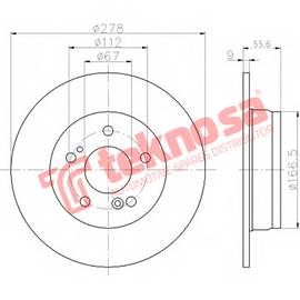 Brake Components Brake Disc TBD7892-D OPTIMA