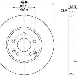 Mercedes-Benz C-Series - Front Brake Disc | OPTIMA | TBD7893-D - SKU TBD7893-D - SpareMe South Africa