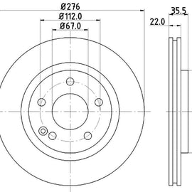 Mercedes-Benz A-Series - Front Brake Disc | OPTIMA | TBD7895-D - SKU TBD7895-D - SpareMe South Africa