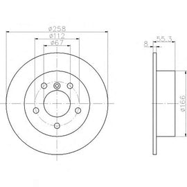 Mercedes-Benz A-Series - Rear Brake Disc | OPTIMA | TBD7896-D - SKU TBD7896-D - SpareMe South Africa