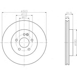 Mercedes-Benz ML-Series - Front Brake Disc | OPTIMA | TBD7919-D - SKU TBD7919-D - SpareMe South Africa