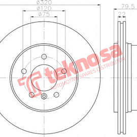 Brake Components Brake Disc TBD7939-D OPTIMA