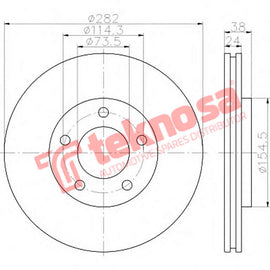 Brake Components Brake Disc TBD7942-D OPTIMA
