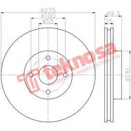 Brake Components Brake Disc TBD7954-D OPTIMA