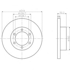 TOYOTA Hilux - Front Brake Disc | OPTIMA | TBD7957-D - SKU TBD7957-D - SpareMe South Africa