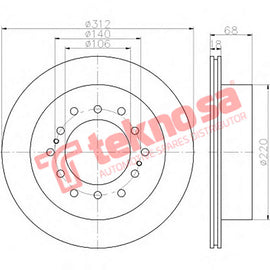 Brake Components Brake Disc TBD7958-D OPTIMA