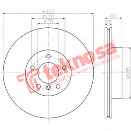 Brake Components Brake Disc TBD7961-D OPTIMA