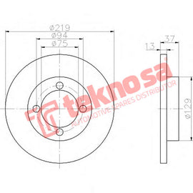 Brake Components Brake Disc TBD7975-D OPTIMA
