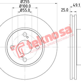 Brake Components Brake Disc TBD7981-D OPTIMA