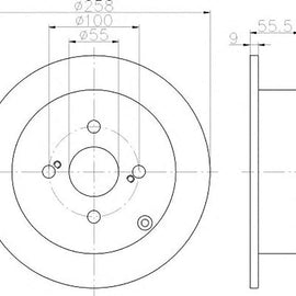 TOYOTA Corolla - Rear Brake Disc | OPTIMA | TBD7982-D - SKU TBD7982-D - SpareMe South Africa