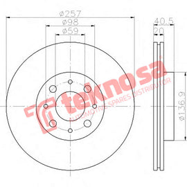 Brake Components Brake Disc TBD7983-D OPTIMA