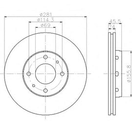 VOLVO S40 - Front Brake Disc | OPTIMA | TBD7984-D