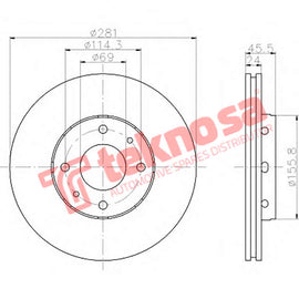 Brake Components Brake Disc TBD7984-D OPTIMA