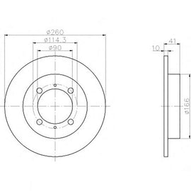 VOLVO S40 - Rear Brake Disc | OPTIMA | TBD7986-D