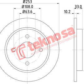 Brake Components Brake Disc TBD7991-D OPTIMA