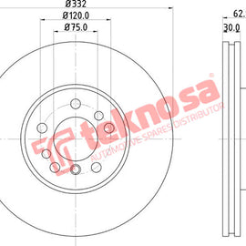 Brake Components Brake Disc TBD7994-D OPTIMA