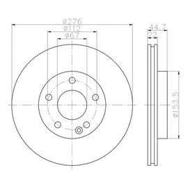 Mercedes-Benz A-Series - Front Brake Disc | OPTIMA | TBD8003-D - SKU TBD8003-D - SpareMe South Africa