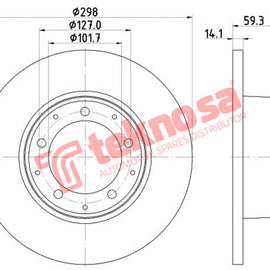 Brake Components Brake Disc TBD8007-D OPTIMA