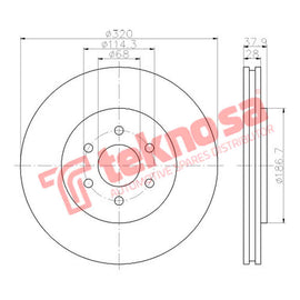 Brake Components Brake Disc TBD8010-D OPTIMA