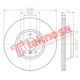 Brake Components Brake Disc TBD8013-D OPTIMA