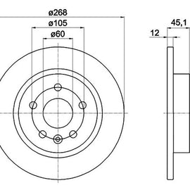 OPEL Astra - Rear Brake Disc | OPTIMA | TBD8017-D - SKU TBD8017-D - SpareMe South Africa