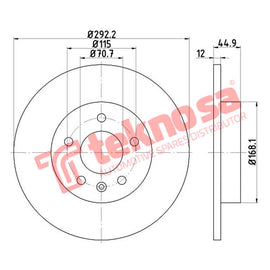 Brake Components Brake Disc TBD8019-D OPTIMA