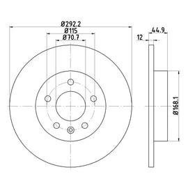 OPTIMA Rear Brake Disc for OPEL Astra - SKU TBD8019-D - SpareMe South Africa