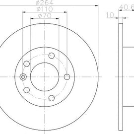 OPEL Adam - Rear Brake Disc | OPTIMA | TBD8020-D - SKU TBD8020-D - SpareMe South Africa