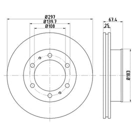 TOYOTA Auris - Front Brake Disc | OPTIMA | TBD8021-D - SKU TBD8021-D - SpareMe South Africa